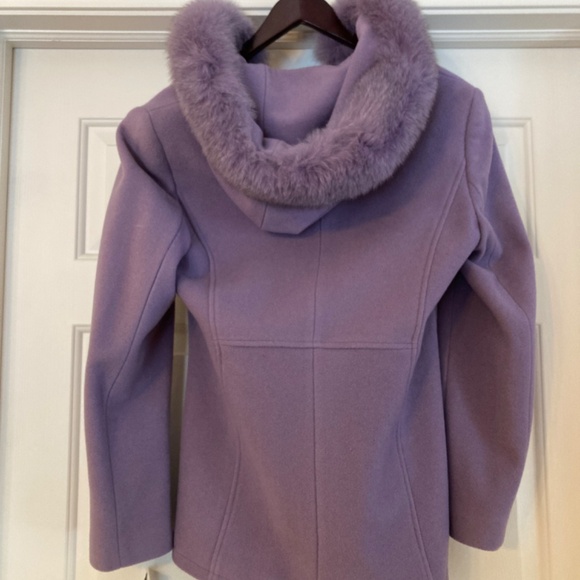 Marvin Richards 100% Wool Coat With original Tag - Fox Fur Collar size 6 - Picture 2 of 6